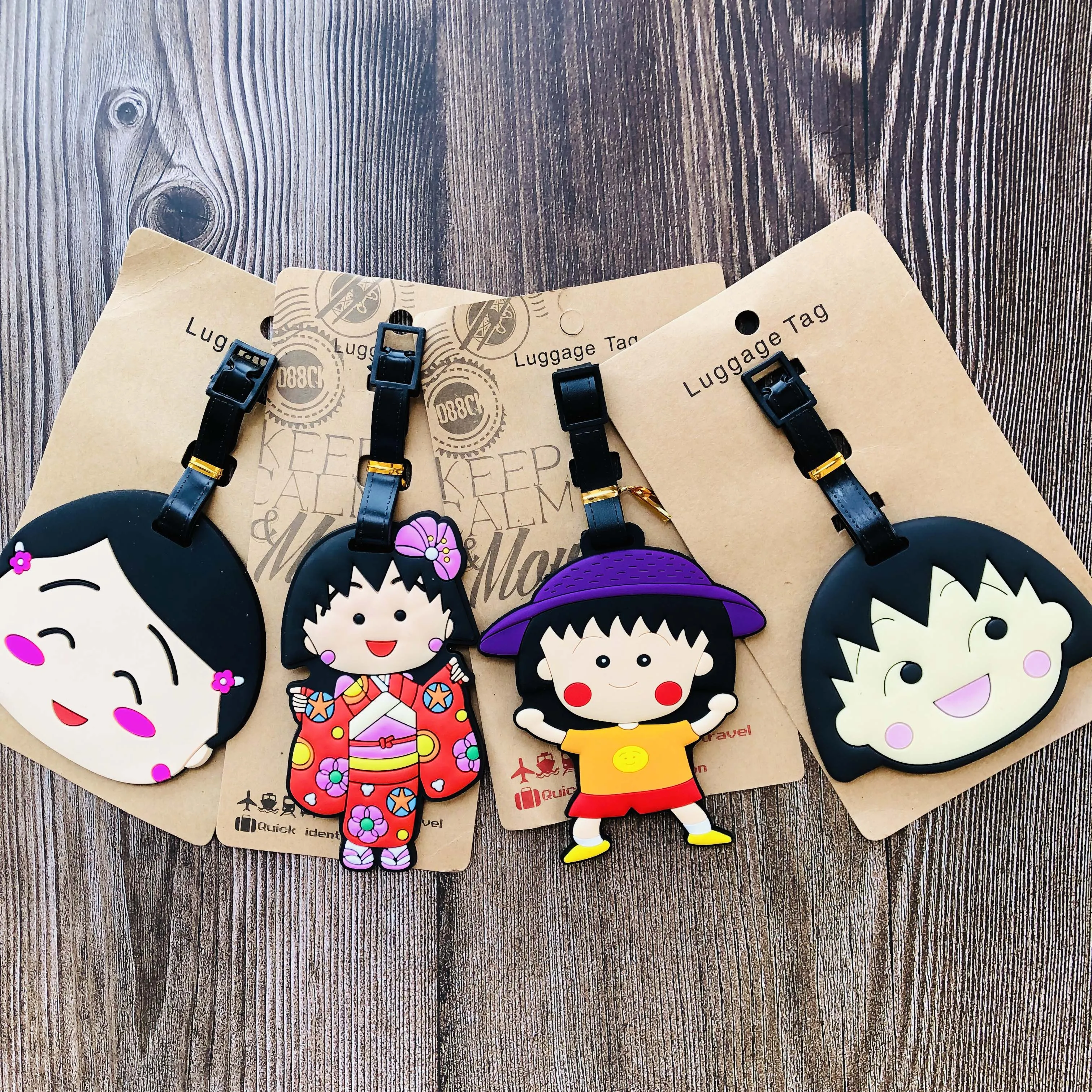 Chi-bi Maruko стиль аниме аксессуары для путешествий багажная бирка на чемодан ID портативный держатель тегов ярлыки для багажа подарки Новинка
