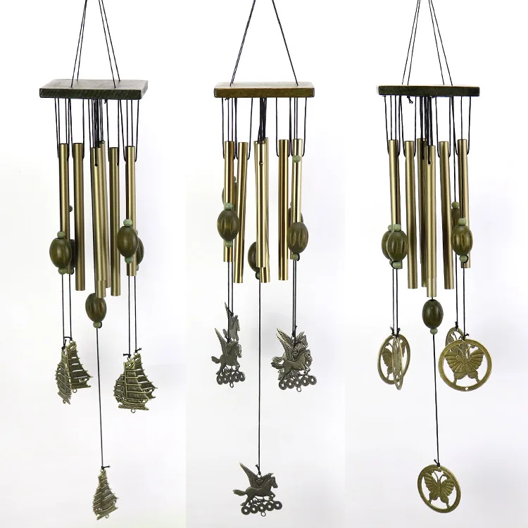 

Home Gift Solid Wood Bronze Multi-Tube Crisp Wind Chime Alloy Bell Large Size Metal Multi-Tube Wind Chime a Generation