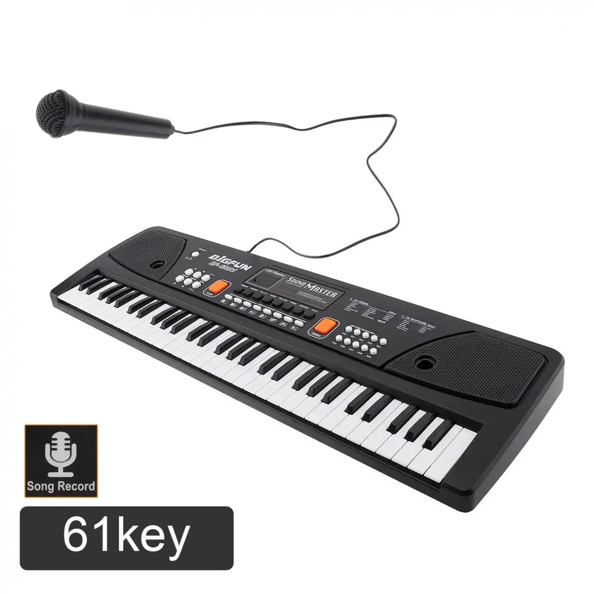 Teclado Musical Infantil 61 Teclas Iniciante Microfone Usb