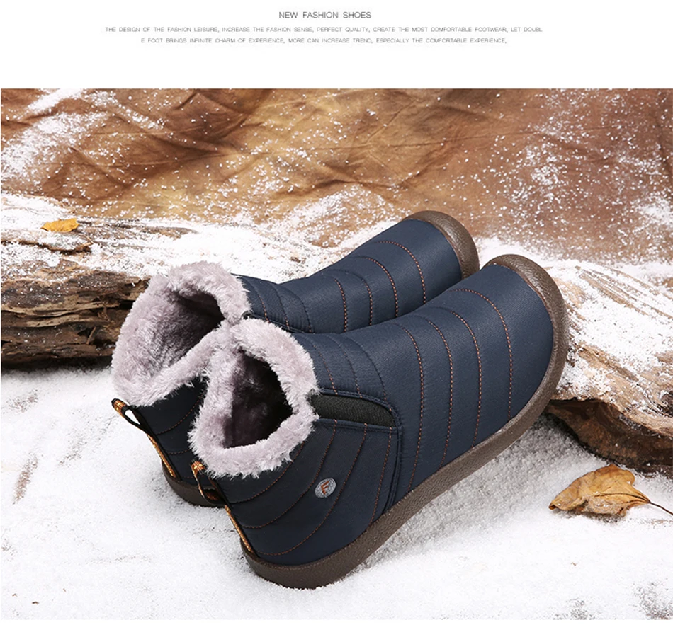 Пробковые модные зимние мужские ботинки г. Водонепроницаемые удобные зимние ботинки теплые зимние ботильоны на меху мужская легкая обувь