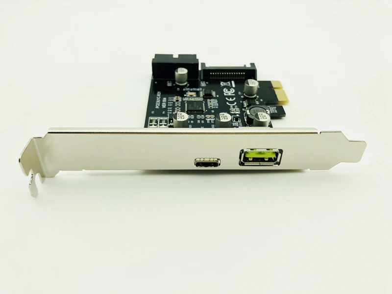 PCI-Express PCI-e к USB 3,1 тип-c Riser Post Card PCIe к USB-C 2.4A быстрое зарядное устройство+ 19PIN Передняя USB Miner карта расширения адаптера