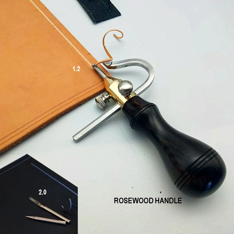 rosewood handle Кожа Craftool Freehand строчка Groover-деревянная ручка-две спецификации - Цвет: rosewood handle