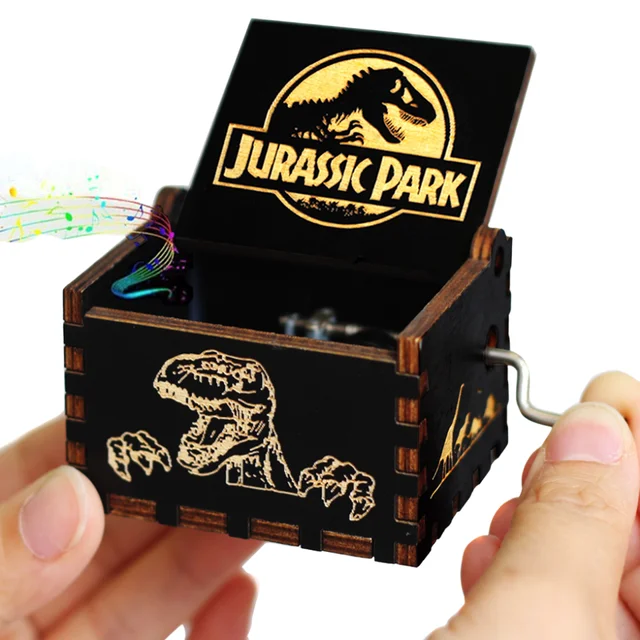 Happy Halloween Music Box Jurassic Park Queen Musical Birthday Gift Hand Crank Antique Casket Decoration Home New Year Gift Box 1