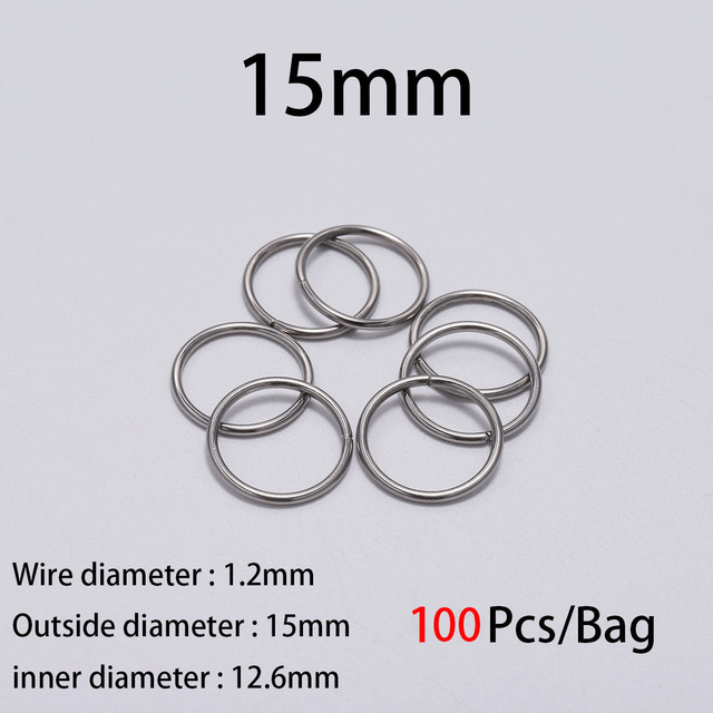 3-15mm Diameter Stainless Steel Open Single Loops Jump Rings Split Ring For Jewelry Making DIY Connector Accessories