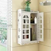 Fashion Bathroom Shelf  Wood-plastic Waterproof Cosmetic Storage Cabinet Wall Mounted Type 1
