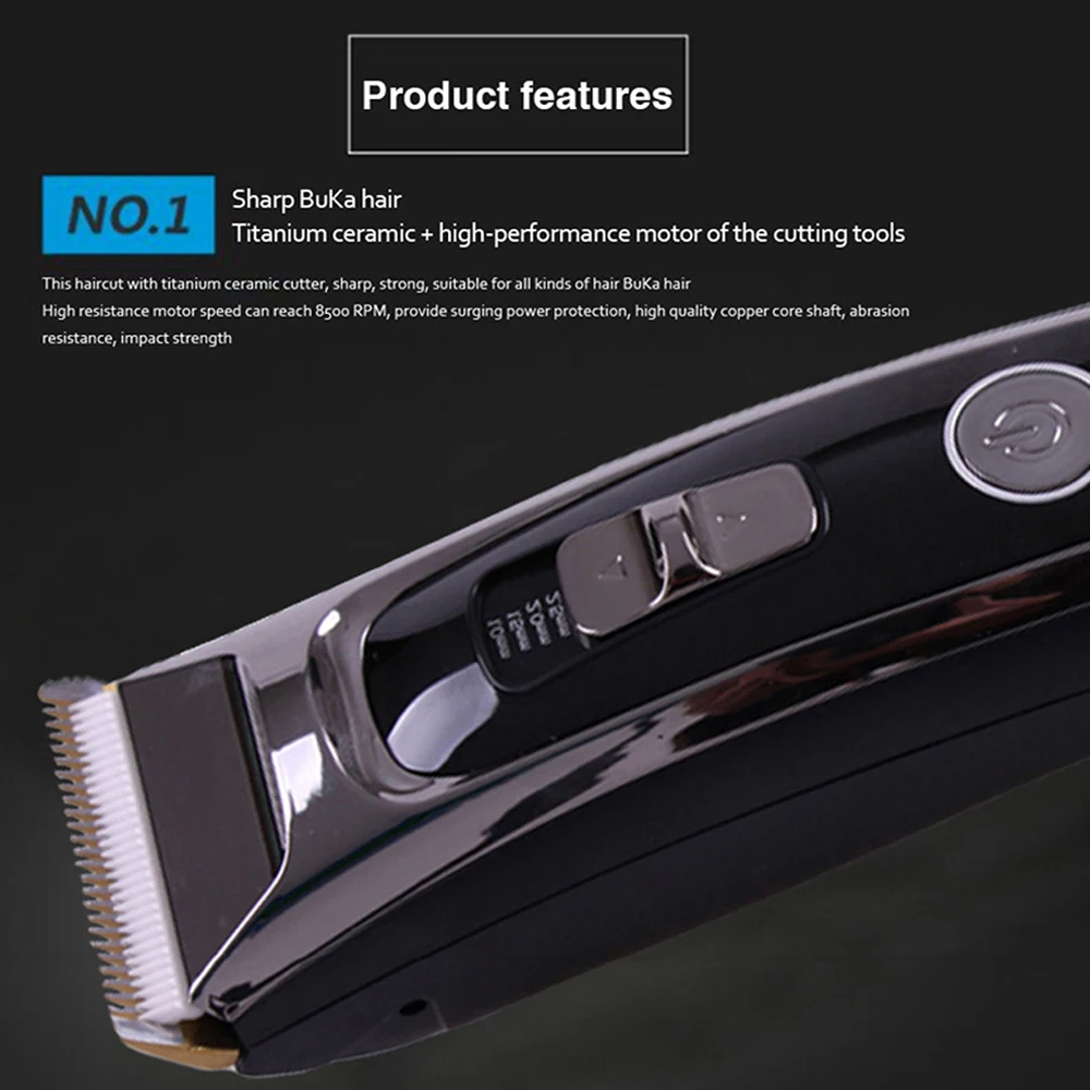 Профессиональная цифровая машинка для стрижки волос перезаряжаемая электрическая машинка для стрижки волос Беспроводная Мужская машинка для стрижки волос тример для бороды Прямая поставка