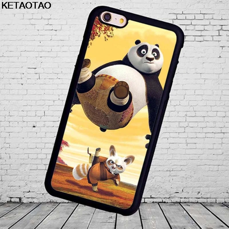 KETAOTAO Прекрасный Интересный животное панды чехол для телефона s для iPhone 4S 5C 5S 6S 7 8 X Plus XR XS Max Чехол Мягкий ТПУ резиновый силиконовый - Цвет: Серый