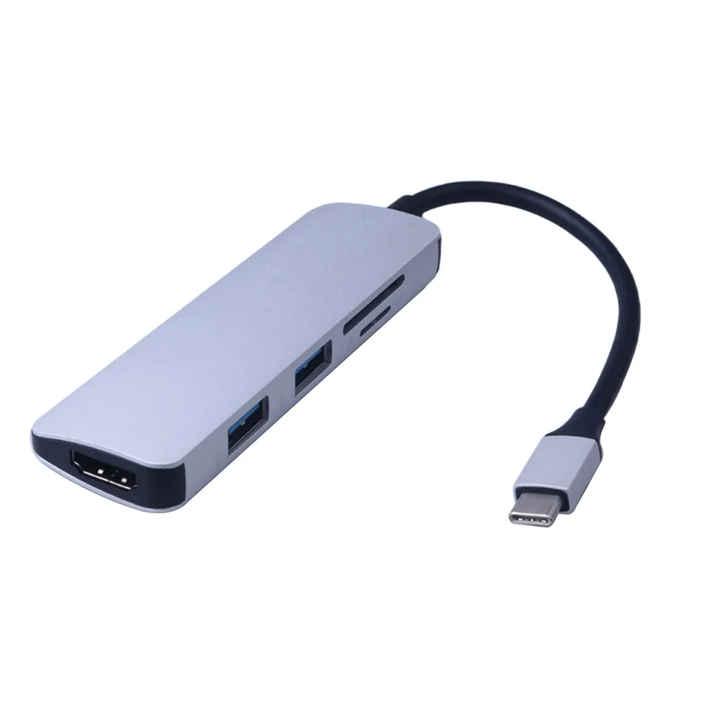Тип-c USB C концентратор 5 в 1 USB-C до 4K HDMI USB 3,0 SD TF кард-ридер адаптеры