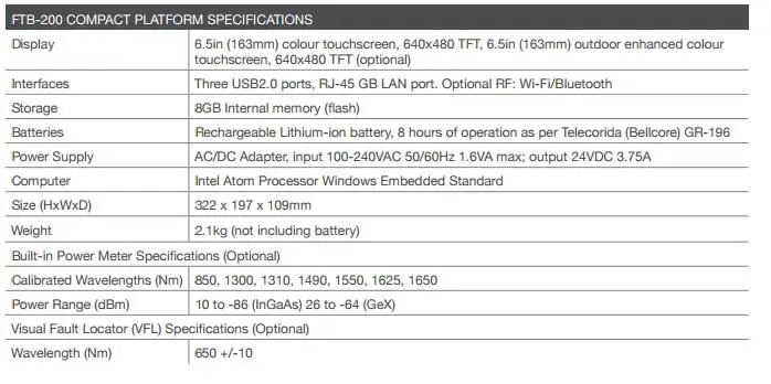 NEW EXFO FTB-200 OTDR platform without module