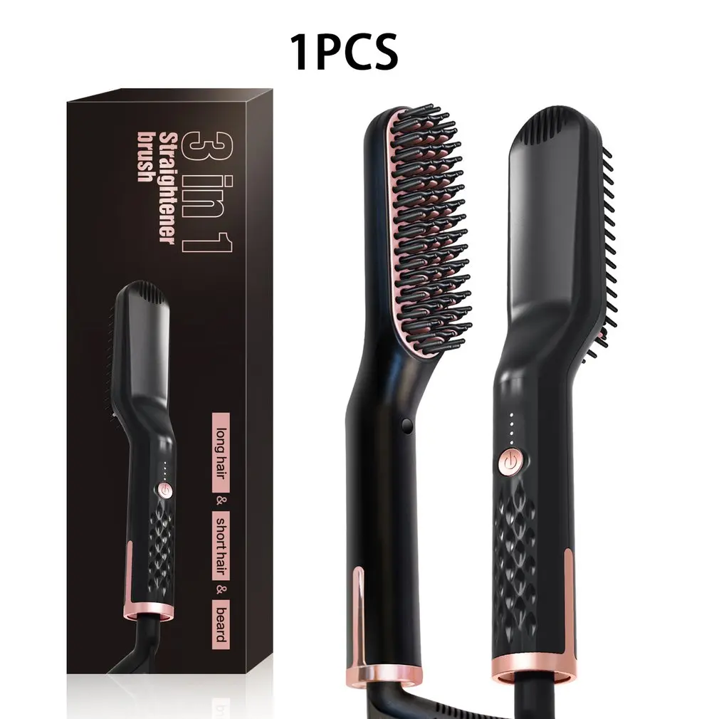 

Men'S Multi-Function Straight Hair Comb Beard Style Combing Type Hair Comb Ceramic Hair Straightener
