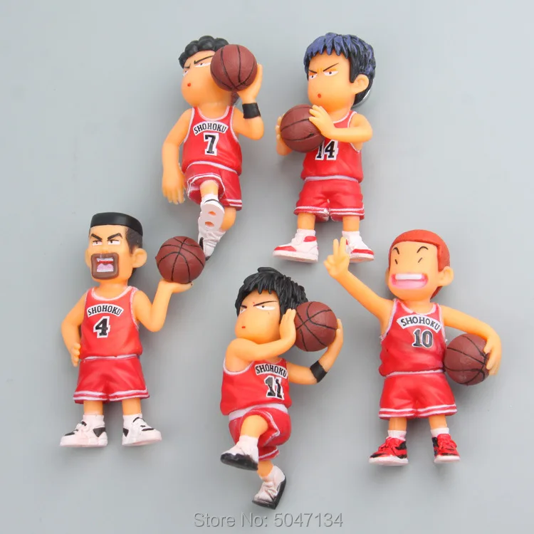 Детские игрушки для холодильника магнитные DUNK Shohoku фамилией баскетболиста и цифрой кукла аниме ханамичи сакураги Rukawa Kaede модель фигурки м