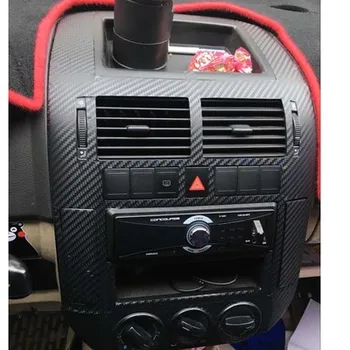 

2002-2011 For VW Volkswagen Polo refit sticker film center control carbon fiber paste made old four-eye decorative paste