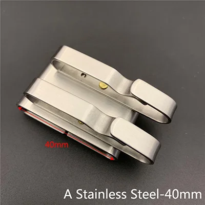 ASteel-40mm Meetee 1 шт./2 шт. ID55/40 мм нержавеющая сталь, латунь пряжка для ремня ручное кольцо для ключей висячая пряжка набор для работы с кожей брюки аксессуары - Цвет: ASteel-40mm