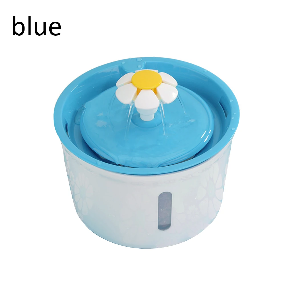 Electric Pet Mute Drinker Automatic Pet Drinking Fountain Dispenser 1.6L Health Caring Cat Water Fountain Feeder With Filter - Цвет: Blue US