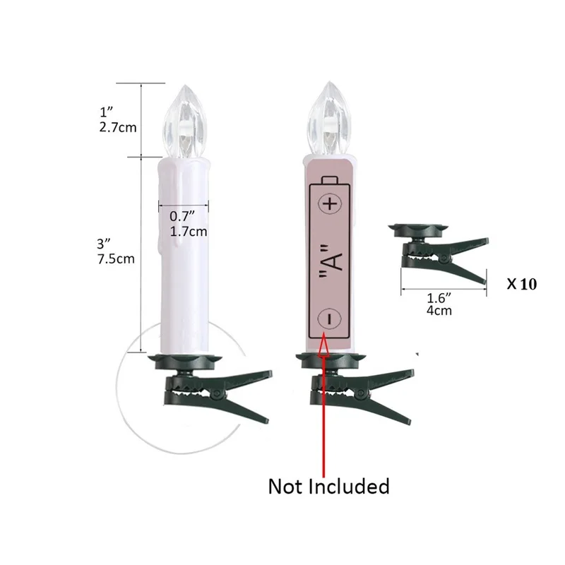 Tree Decoration LED Candles with Remote Control 6 Colors Flameless Tealights Battery Operated for Home Christmas Party Holiday