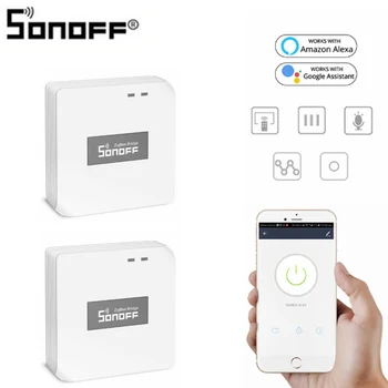

2pcs SONOFF 433MHz RF Bridge Wifi Home Switch DIY Timer Smart Home Assistant ZigBee Bridge ZBBridge Work With Alexa Google Home