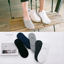 Socks Man NoShow Cotton Breathalb Causal  Black Grey Solid Color Classic Simple Versatile 10 PCS= 5 Pairs Male Short Sockken Pop
