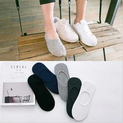Socks Man NoShow Cotton Breathalb Causal  Black Grey Solid Color Classic Simple Versatile 10 PCS= 5 Pairs Male Short Sockken Pop