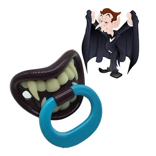 Best Baby Boy Girl Creative Funny Novelty Dummy Baby Pacifier Vampire Tooth Nipple Mini and easy to carry Comfortable