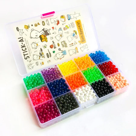 DOLLRYGA Хама бусины для изготовления ювелирных изделий Аква Вода perler DIY Высокое качество Дети ручной работы развивающие игрушки Творческий малыш ремесло - Цвет: 15 colors 2200pcs