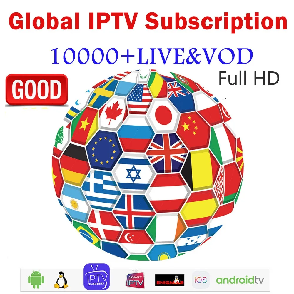 

IPTV Subscription Full HD 4K World Spain Portugal Itlay Arabic Russia 1 Year France 4700+ Live VOD IPTV M3u Smart TV Android Box