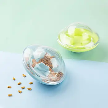 

Dog Treat Ball Pet Interactive IQ Training Food Dispensing Puzzle Feeder Ball Dog Bite Chewing Flying Disc Chasing Toy