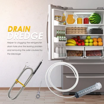 

Refrigerator Hole Cleaning Brush Fridge Hole Dredge Brush Flexible Soft Universal Pipe Cleaning Brush Scrub Cleaner Dredge Pipe