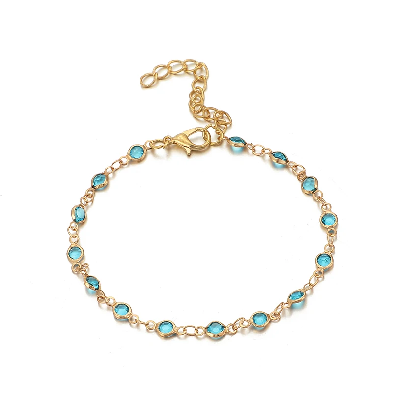 Tocona Boho 5 шт./компл., украшенные разноцветными кристаллами браслет для щиколоток с камнем для Для женщин Золотой вафли кисточкой веревки ноги Браслеты летнее ювелирное изделие, 8407