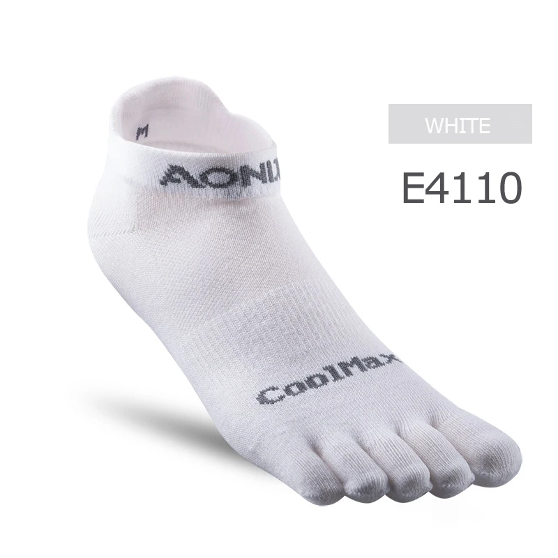 E4110 White AONIJIE E4110 одна пара легкие с низким вырезом спортивные носки четверть носки для пяти носок бег босиком обувь марафон гонки - Цвет: E4110 White