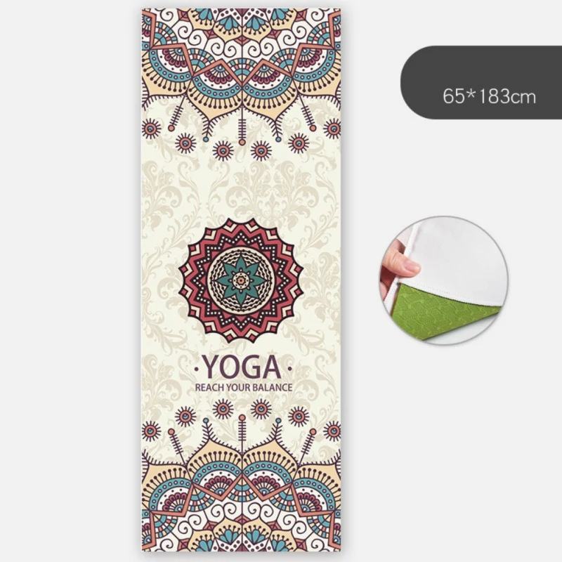 Yoga Mat Non-slip Female Sweat Absorption Beginner Folding Portable Fashion Multifunction Blankets 65*183CM 80*183CM - Цвет: 17