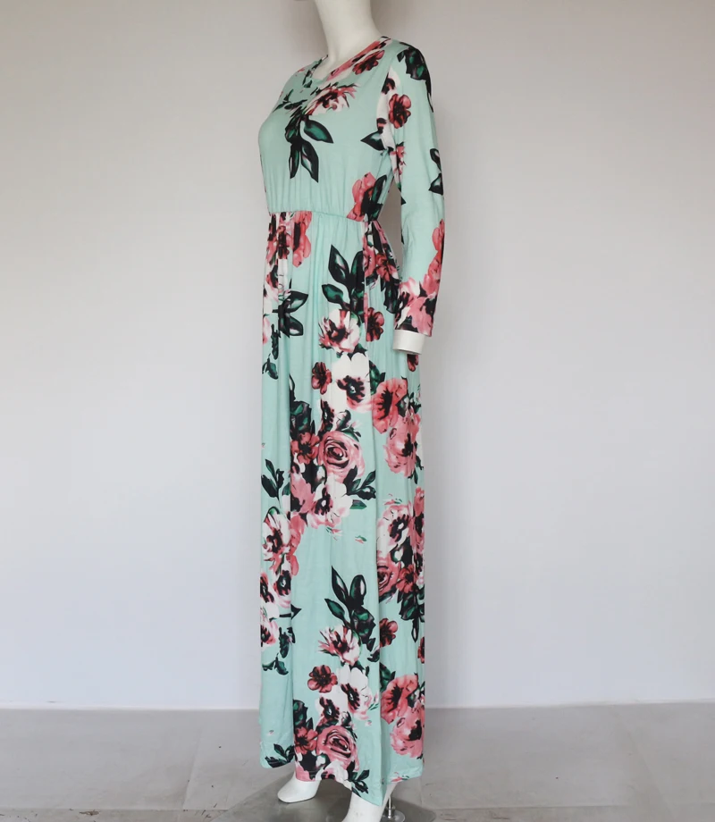 Новое летнее пляжное платье в стиле бохо с цветочным принтом размера плюс, туника, длинное платье макси,, женское пляжное платье с длинным рукавом, XXXL