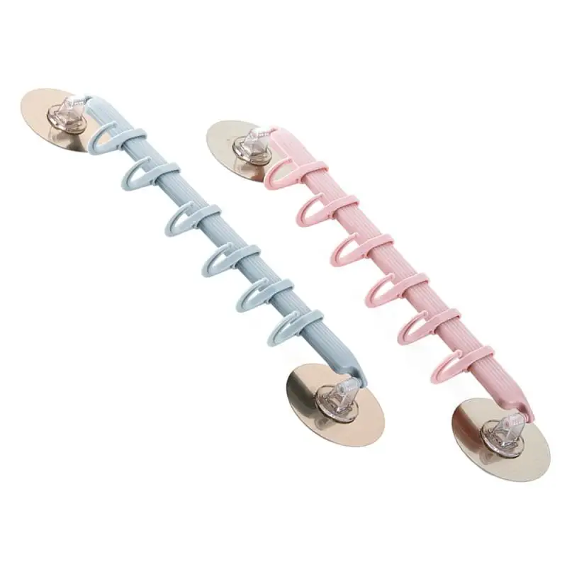 Настенная вешалка для полотенец на присоске 6 крючков|Полки ванной| |