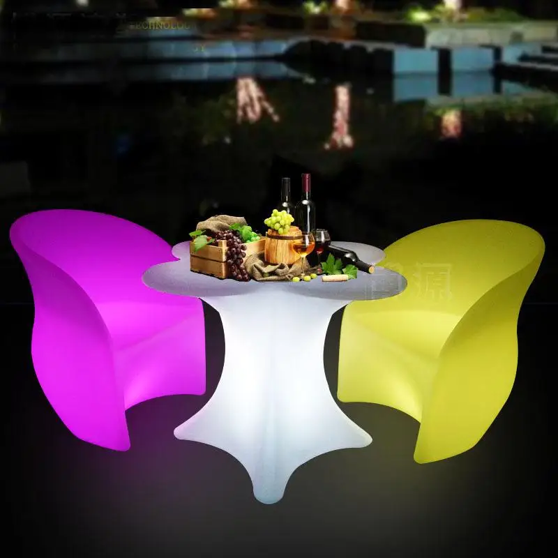 LED Rechargeable lilluminated Leisure Chair Armchair glowing led bar chair Living Room Furniture bar disco Salon supplies