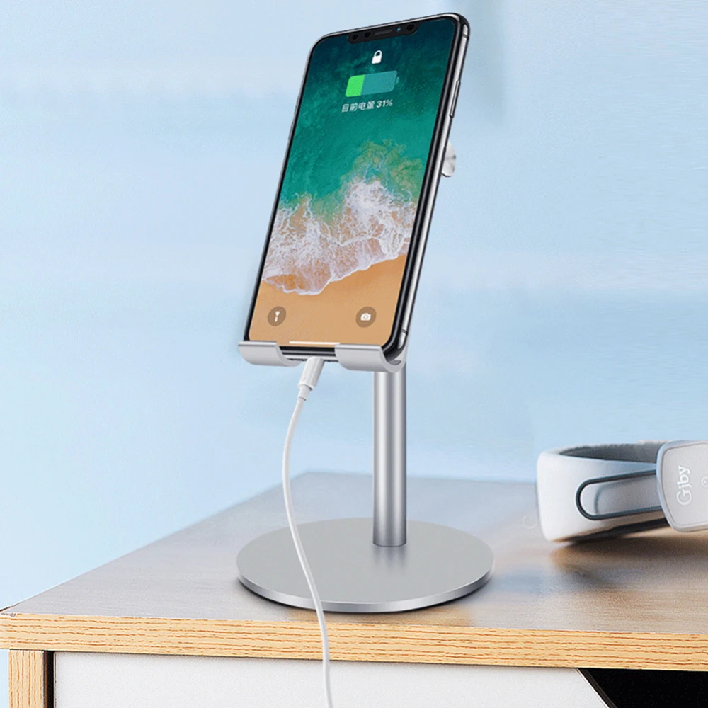 Держатель мобильного телефона для iPhone XS Max iPad Нескользящая Регулируемая металлическая настольная подставка для телефона samsung Xiaomi huawei Tablet