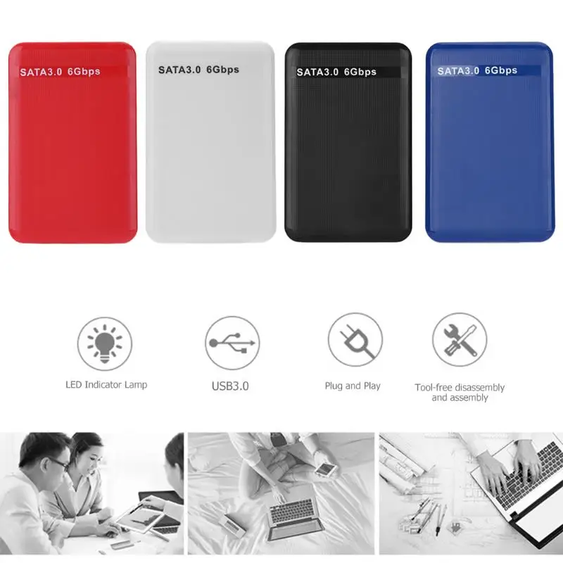 Чехол для жесткого диска VODOOL 2,5 дюйма с адаптером USB3.0 на SATA 3,0, жесткий диск для внешнего корпуса, чехол для внешнего жесткого диска HD