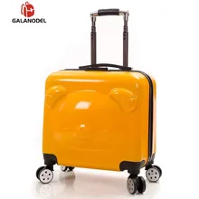 Детский Дорожный чемодан на колесиках с изображением медведя, чехол на колесиках, Дорожный Чехол, Детский костюм на колесиках, чехол для мальчиков и девочек, мультяшная коробка