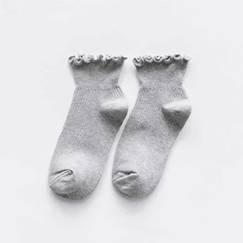 

Women Short Fungus Lace Warm Socks Ankle Breathable Tube Ladies Cotton Elastic Solid