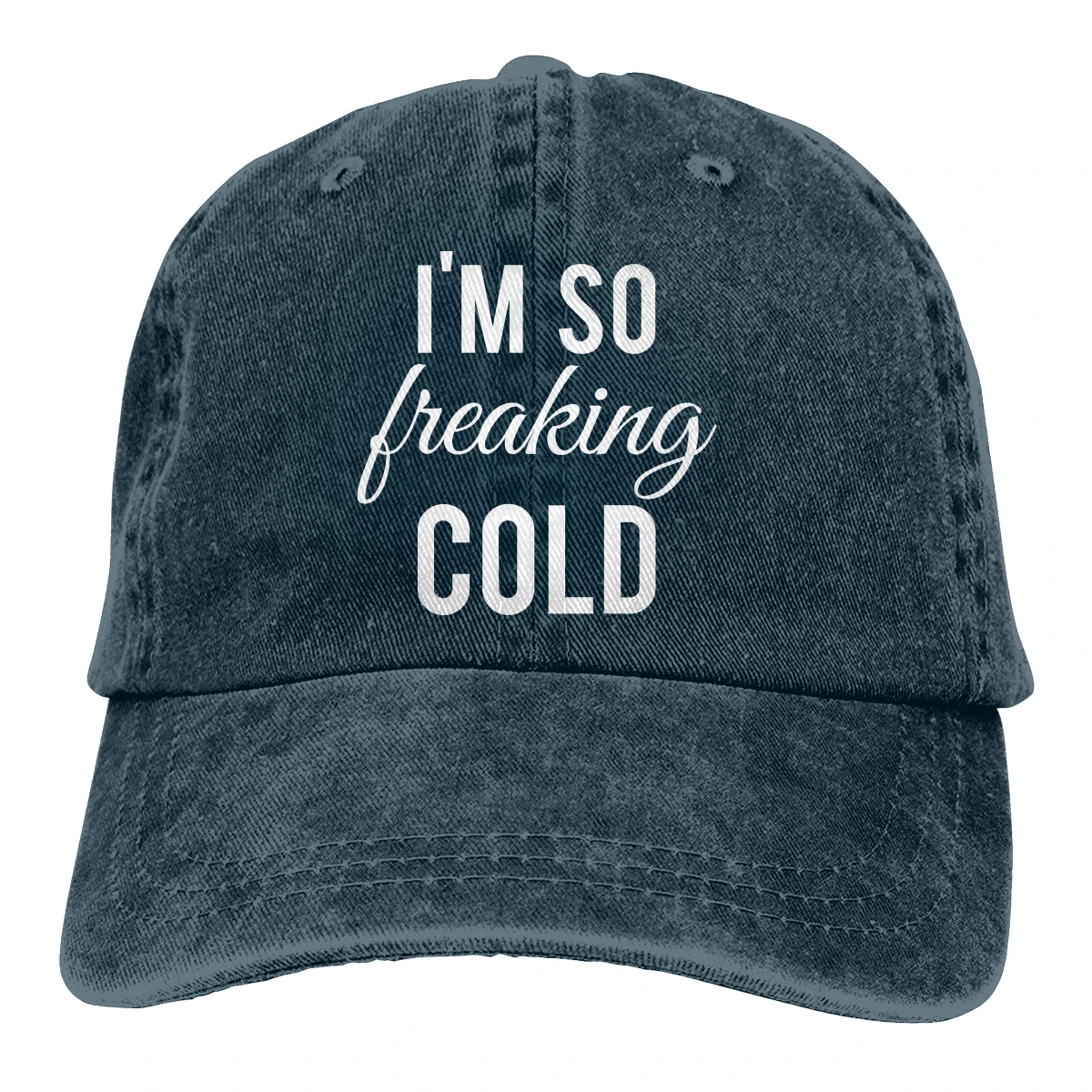 Долбаный холодный Casquette черный унисекс Мужские Женские джинсовые бейсболка с ремешком кепки Регулируемый Гольф папа шляпа