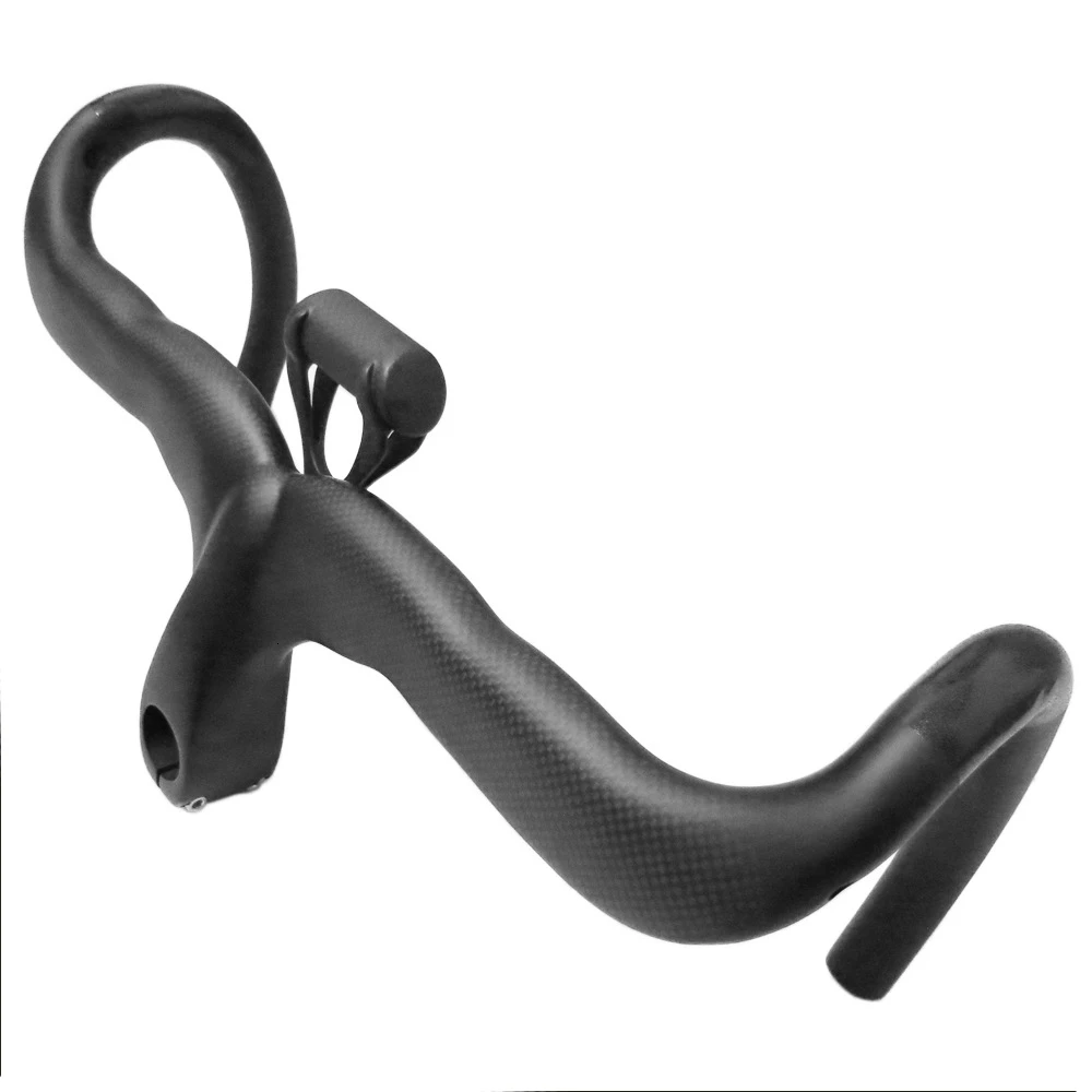 Matte Carbon Road Handlebar Bent Bar Ultralight Carbon Fiber Strengthen Bicycle Handlebar Matte Black Bicycle Spare Parts - Цвет: 440 90mm