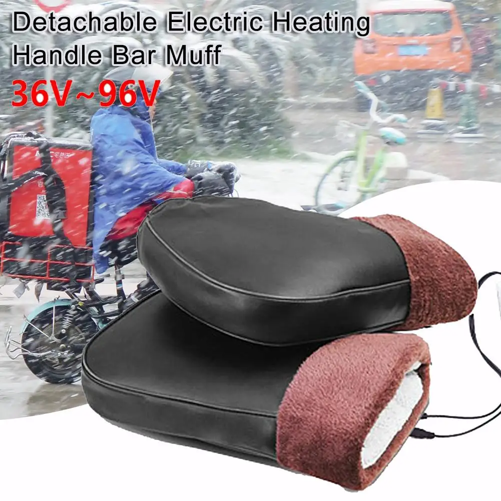 12V мотоциклетные Ручки Бар муфта съемный Электрический нагрев теплые перчатки для зимних скутеров