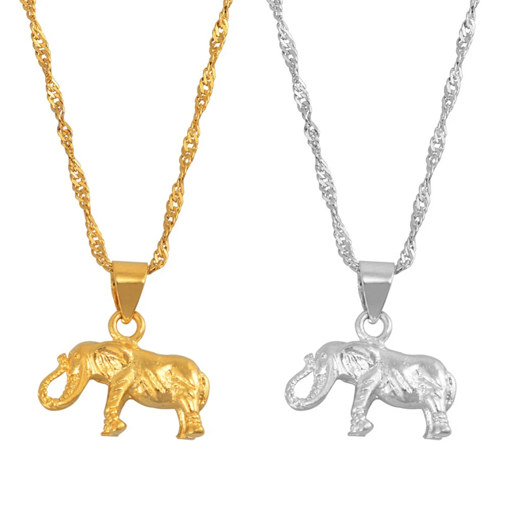Gold Pendant Necklace Elephant Simple Gold Elephant Necklace