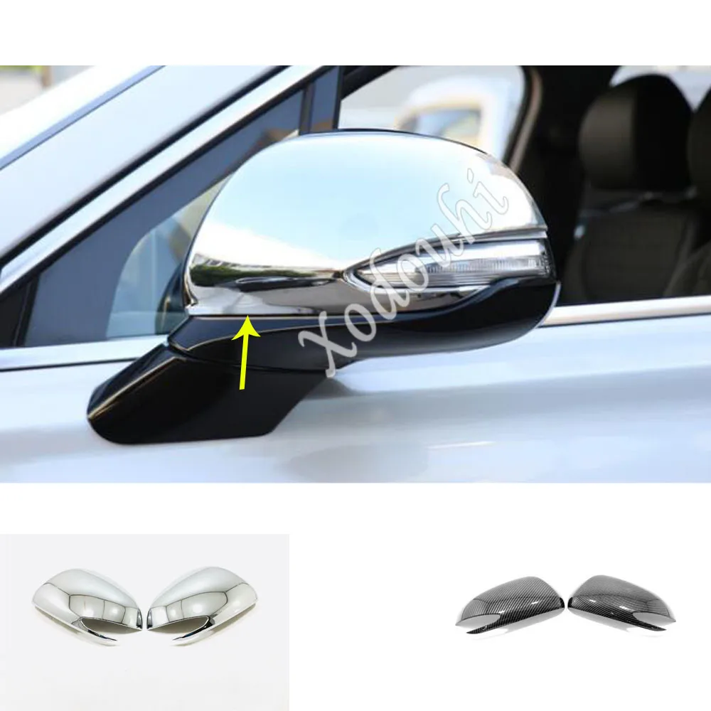 

Car Sticker Styling Eyebrow Back Rear View Rearview Side Door Cover Trim Frame Parts 2pcs For Hyundai Santa Fe SantaFe 2019 2020