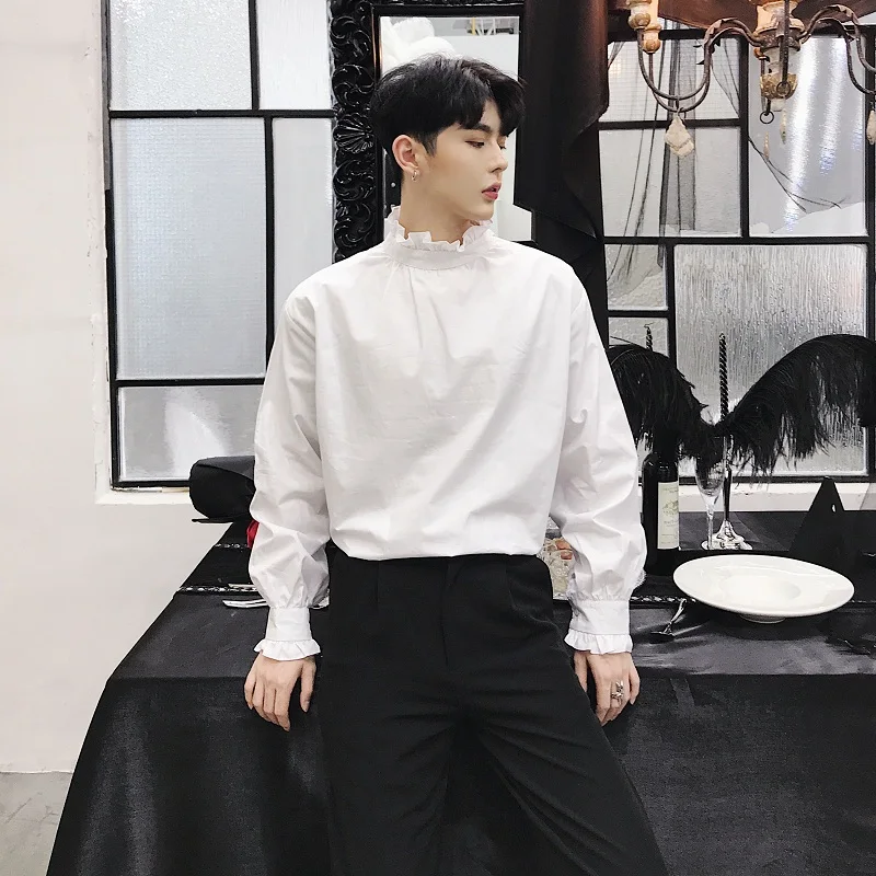 Wear Front Back Shirt Men Retro Fashion 