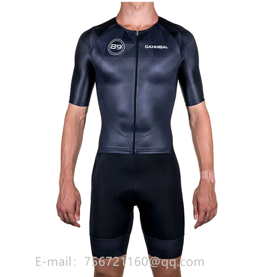 CANNIBAL pro team, летний облегающий костюм для велоспорта, мужской, ropa ciclismo, спортивный, для улицы, Железный человек, Триатлон, три части, MTB, кожаный костюм - Цвет: Красный