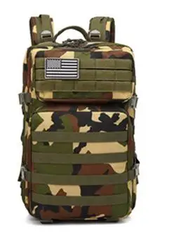 camouflage 45L 3P Военная Сумка армейская тактическая походная Мужская Военная Тактическая Сумка Оксфорд для езды на велосипеде Пешие прогулки Спортивная альпинистская сумка - Цвет: camouflage
