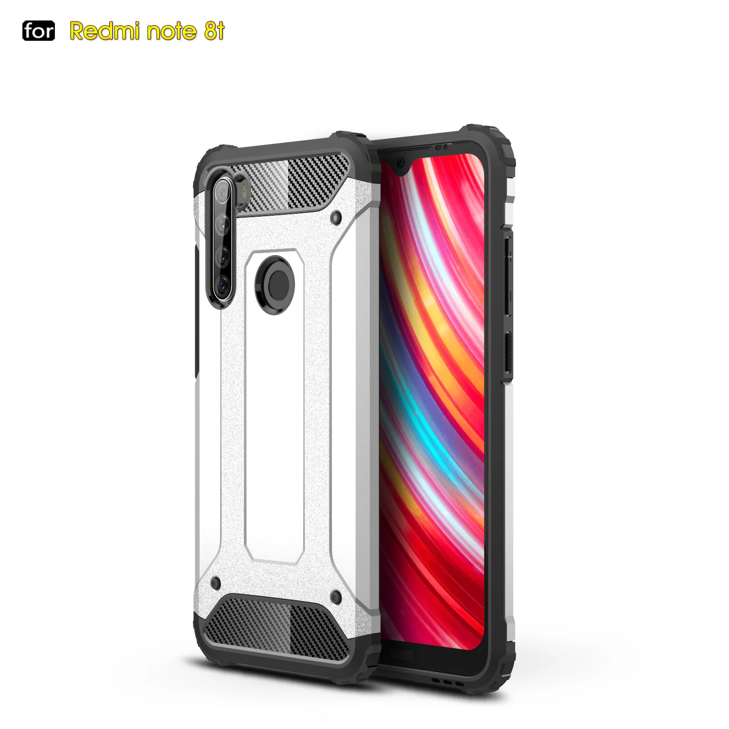 Модный чехол для телефона xiaomi red mi note8t чехол для xiaomi redmi note8t чехол - Цвет: silver