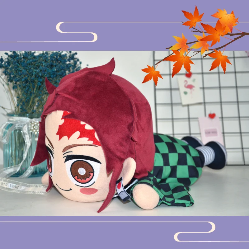 Аниме Demon Slayer: Kimetsu no Yaiba Kamado Tanjirou Nezuko Косплей Кукла Плюшевая плюшевая подушка игрушка Рождественский подарок