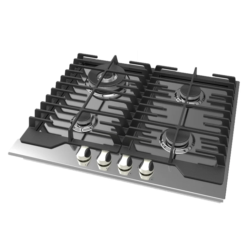 Cocina de llama azul de alta calidad, 4 quemadores, encimera de gas barata