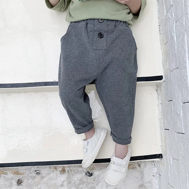 Baby Boy Pants Casual Harem Pants 1 2 3 4 5 6 Years Toddler Baby Autumn Trousers Elastic Waist Sweatpants Children Pants