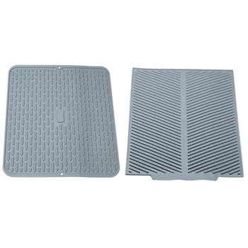 

LIXF 2 Sets of Silicone Drying Mats Draining Mats Multi-Functional Water-Insulating Mat Insulation Mats Water Filter Mats